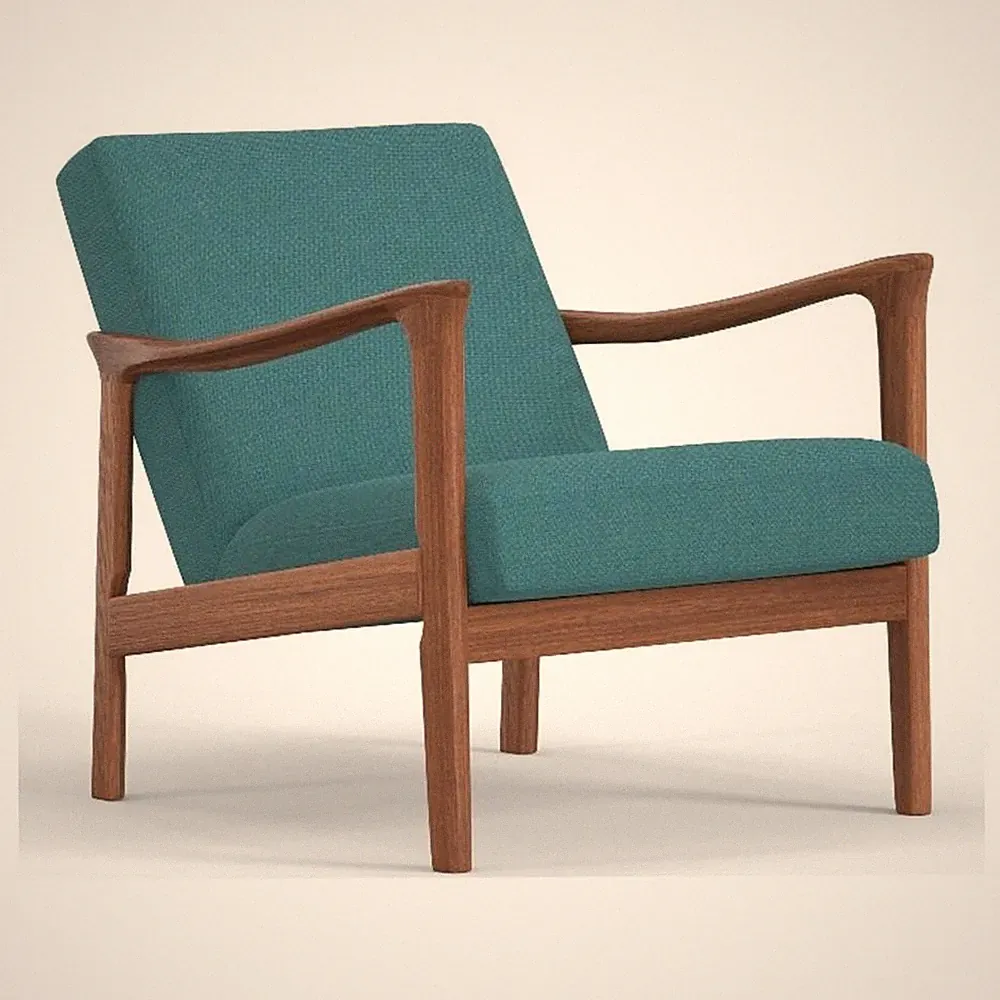 Alpine Furniture Zephyr Lounge Chair in Turquoise