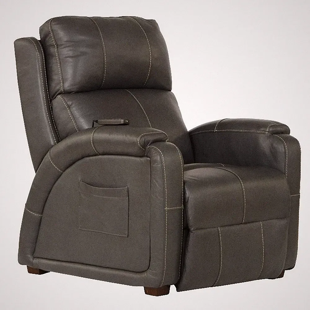 Catnapper Decompress Power Zero Gravity Recliner in Gray Leather
