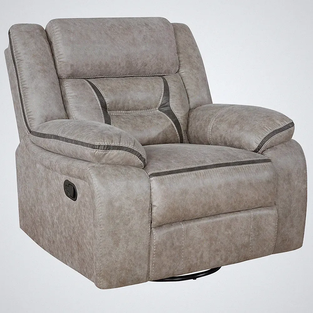 Coaster Home Furnishings - Greer - Leatherette Upholstered Swivel Glider Recl...