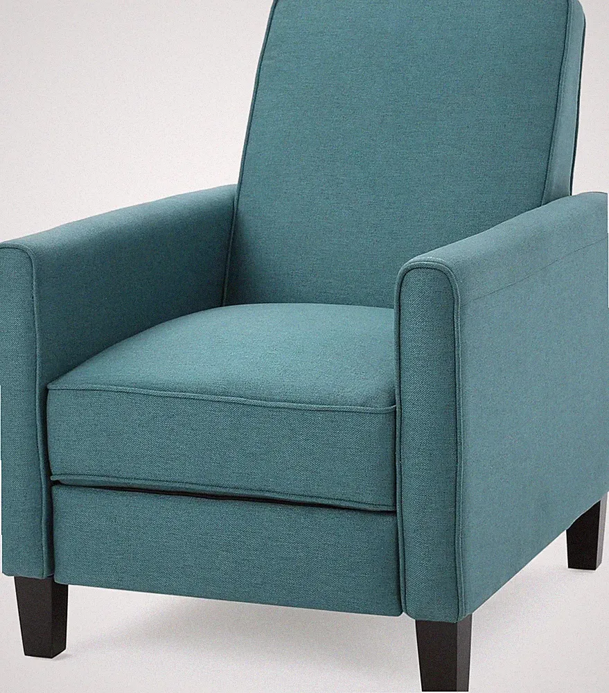 Darvis Dark Teal Fabric Recliner Club Chair by Christopher Knight Home