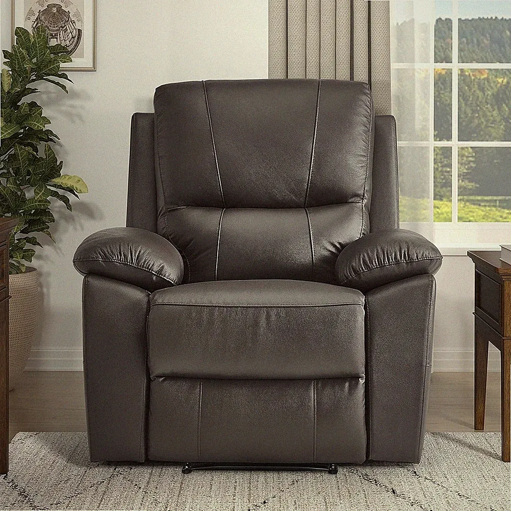 Farmington Wall-Hugger Manual Reclining Chair, Brown