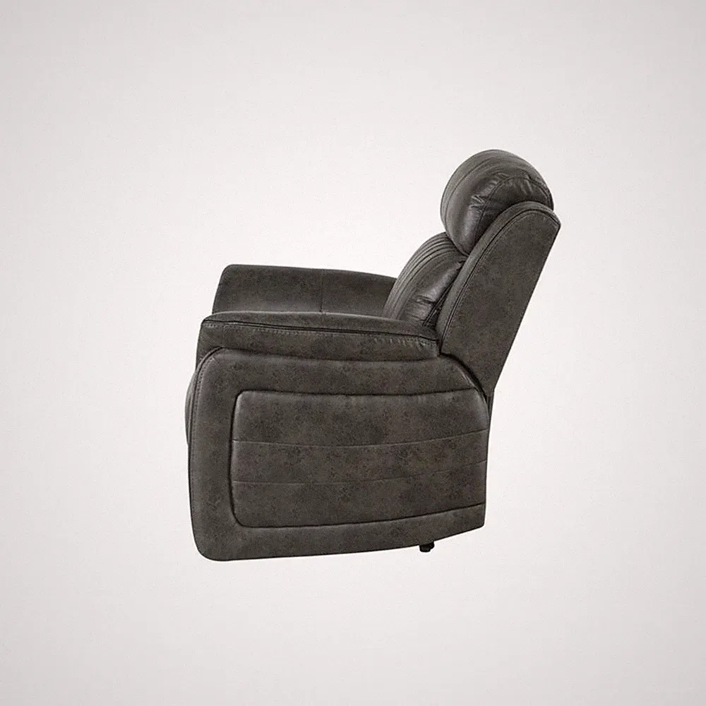 Global Furniture USA U8517 Charcoal Gray Fabric Glider Recliner
