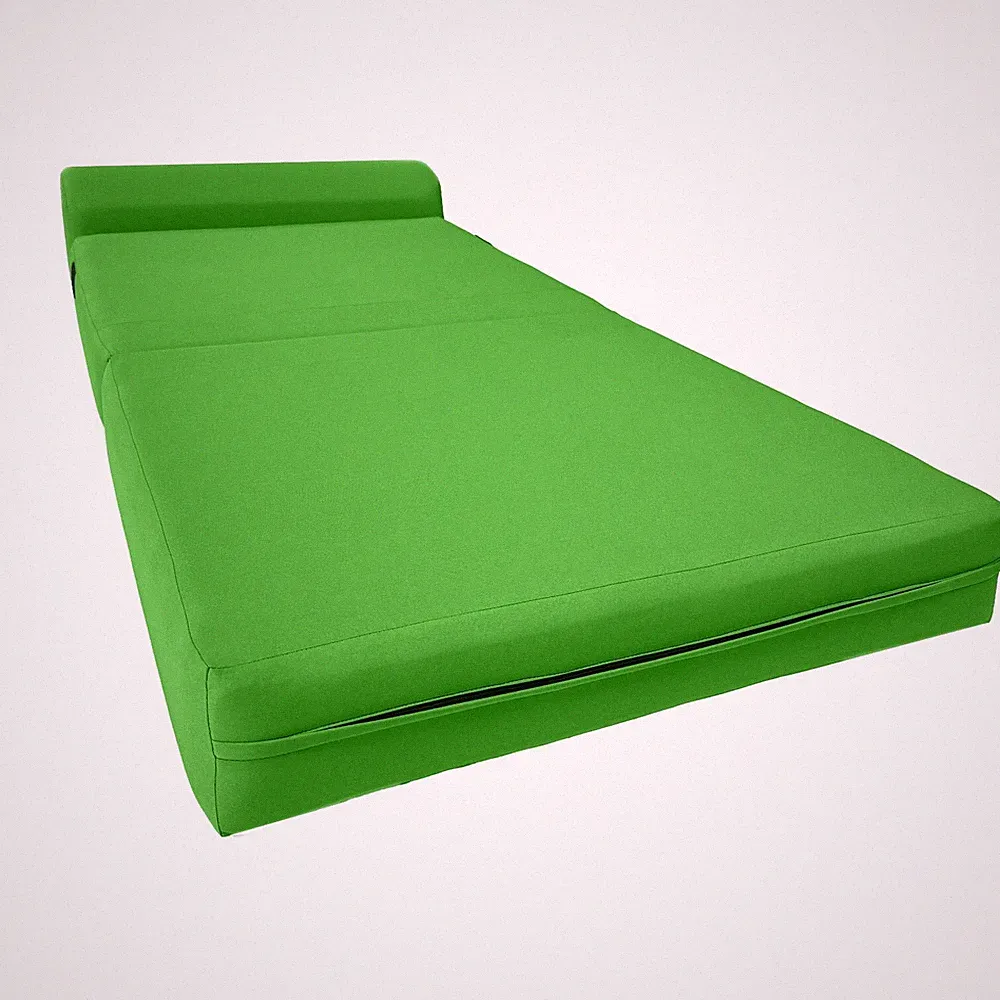 Lime Sleeper Chair Folding Foam Beds, Portable Lounger Bed 6 x 32 x 70