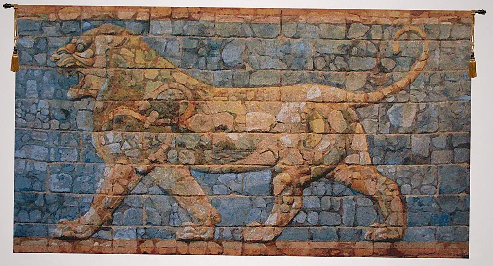 Lion I Darius Belgian Tapestry Wall Art Hanging For Home Decor (New) 45x82 inch