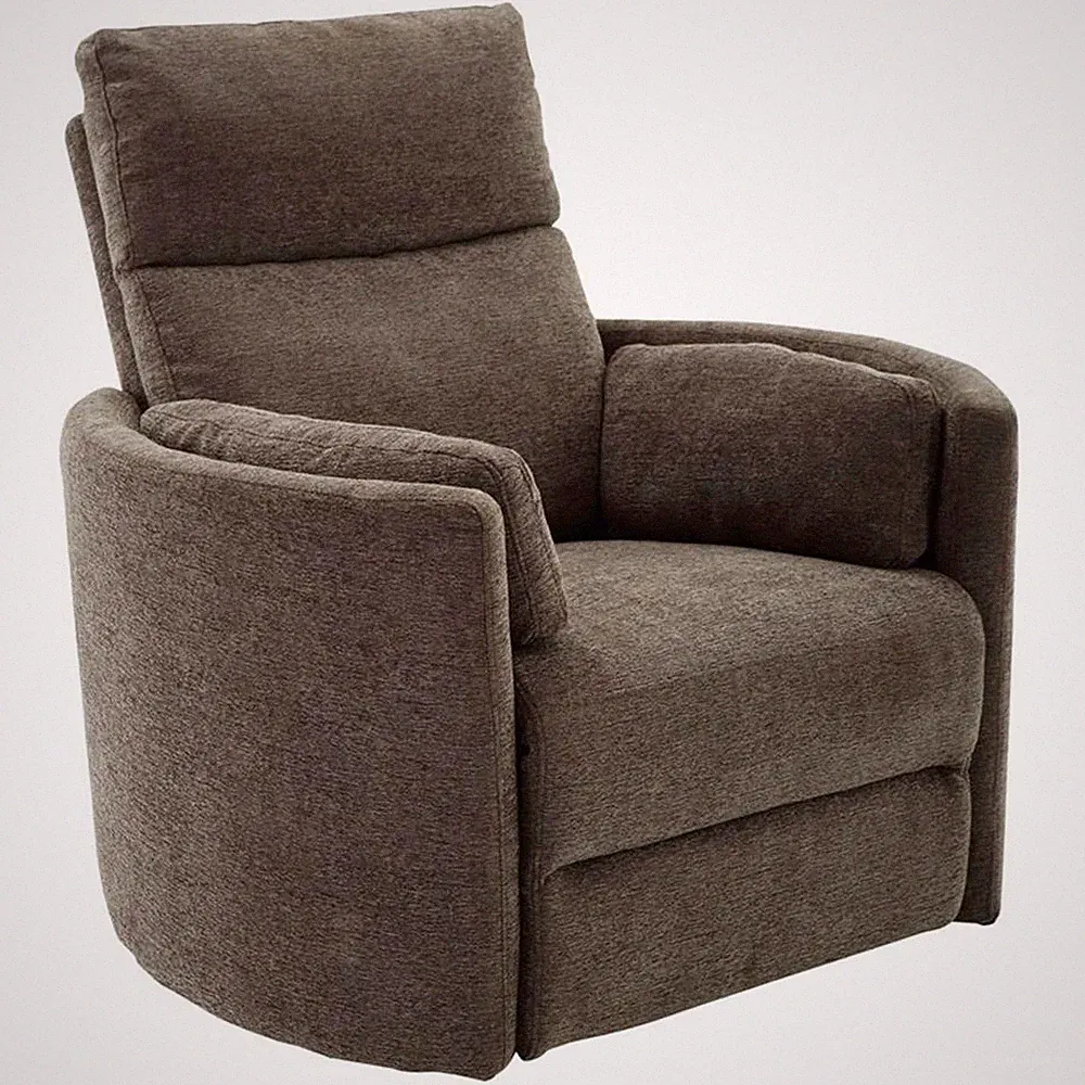 Parker Living Radius Polyester Power Swivel Glider Recliner in Brown
